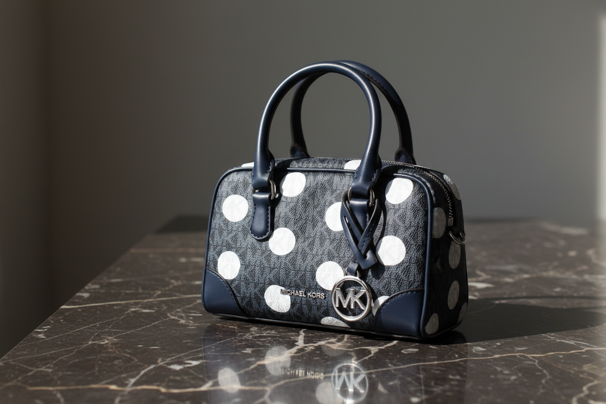 Michael Kors blå tygväska