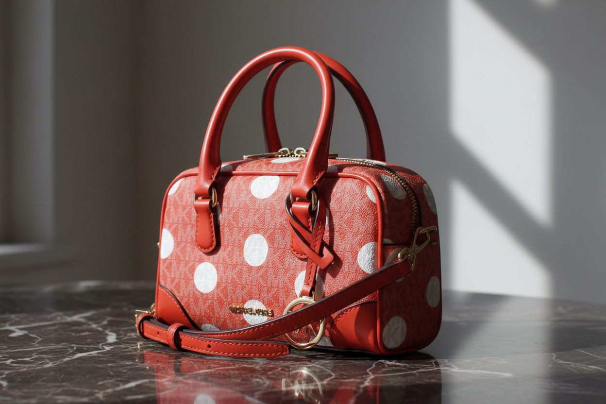 Michael Kors orange tygväska