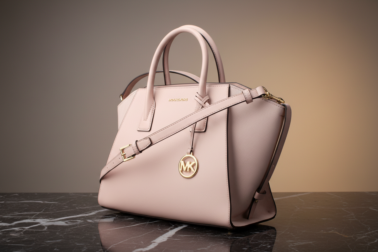 Michael Kors rosa läderhandväska