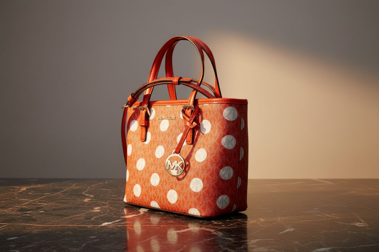 Michael Kors orange tygväska