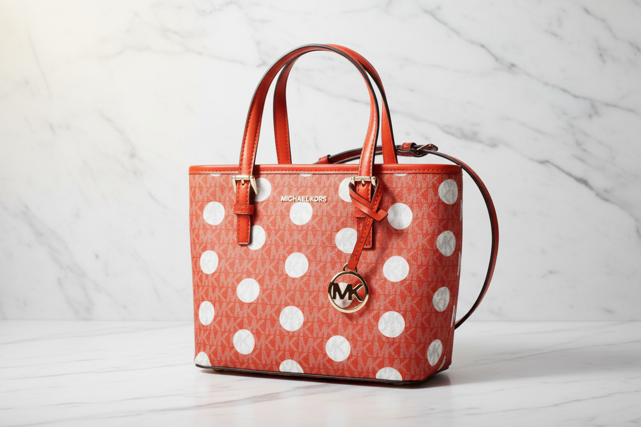 Michael Kors orange tygväska