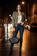 Guess Jeans Svart Polyuretan Damhandväska