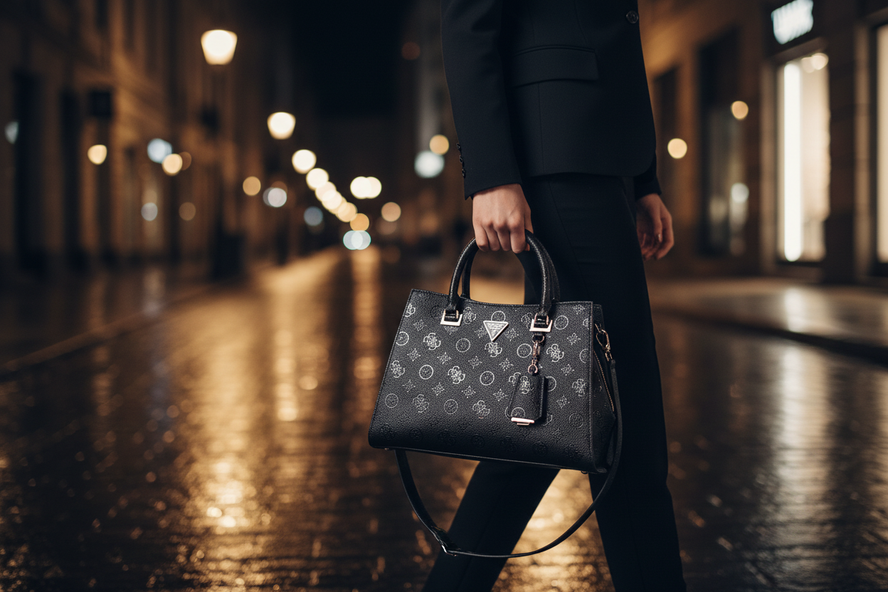 Guess Jeans Nero Damhandväska