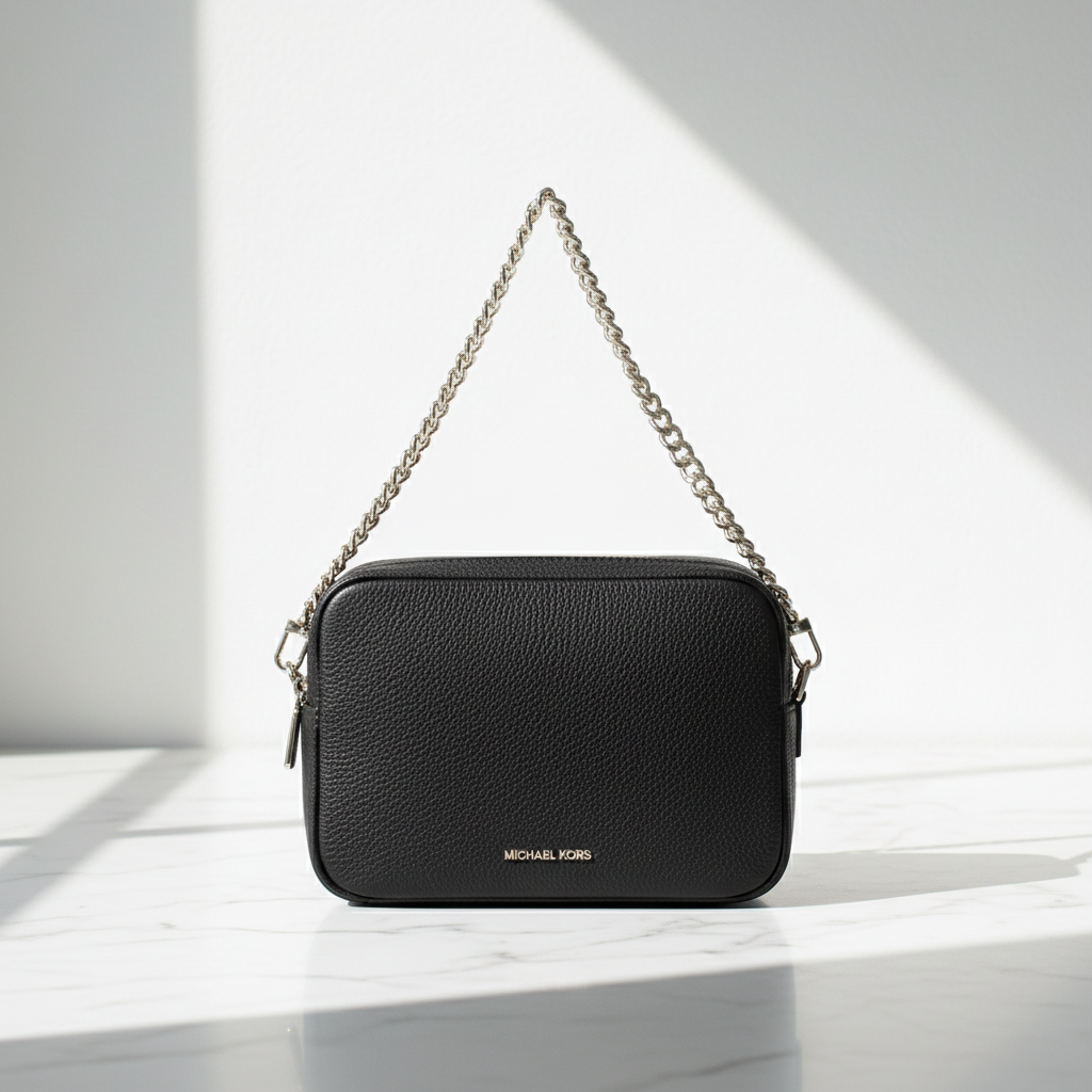 Michael Kors svart kalvläder Bos Taurus axelväska