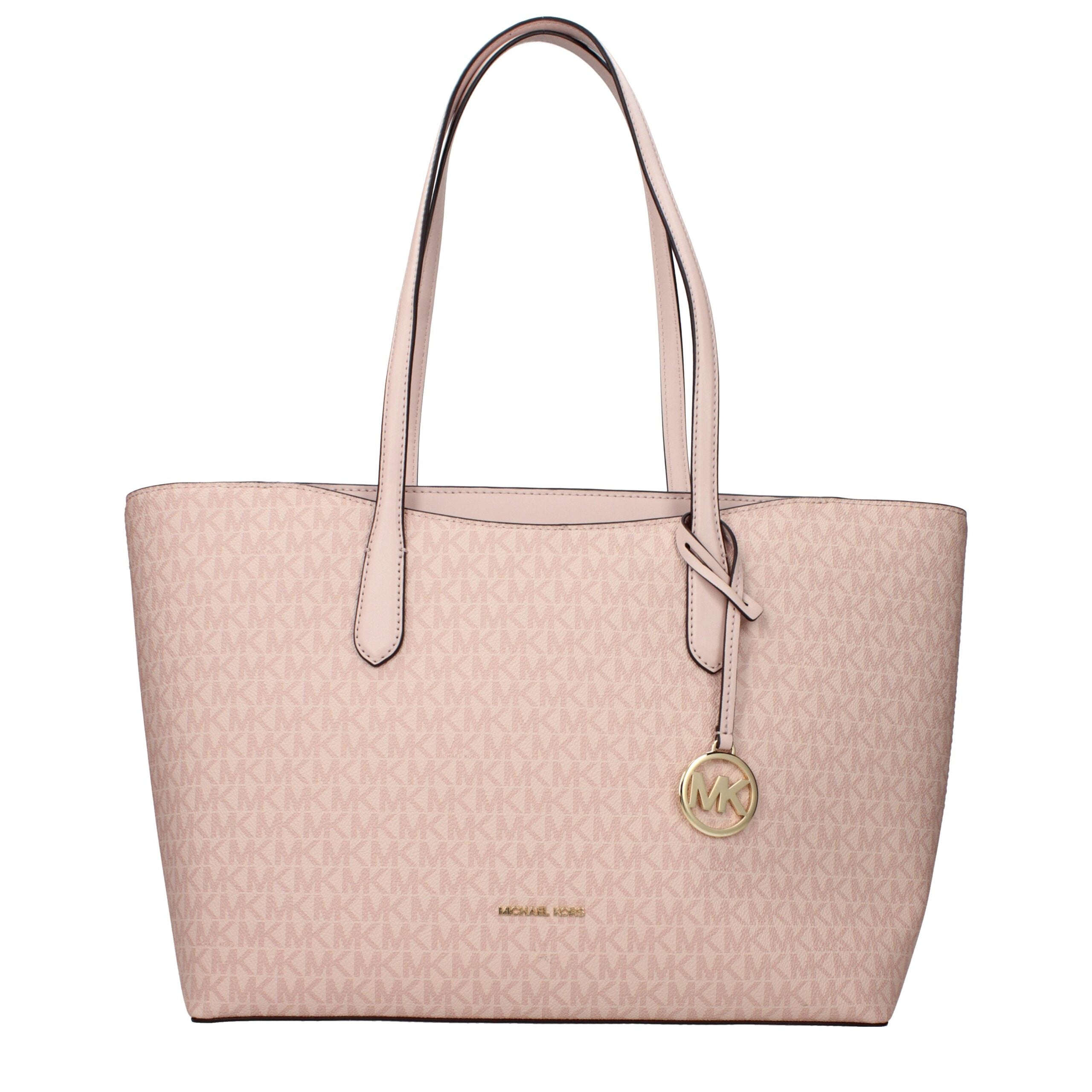 Michael Kors rosa tygaxelväska