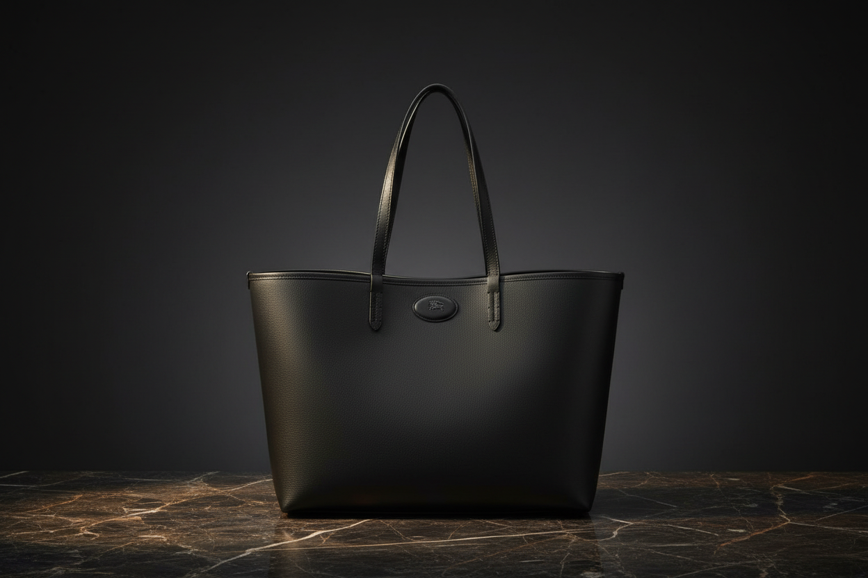 Burberry svart kalvläder Bos Taurus axelväska