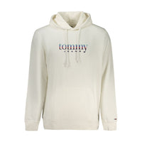 Tommy Hilfiger Vit bomulls-huvtröja för män