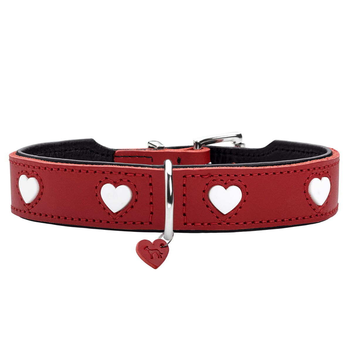 Hundhalsband Hunter Love M 41-49 cm Röd